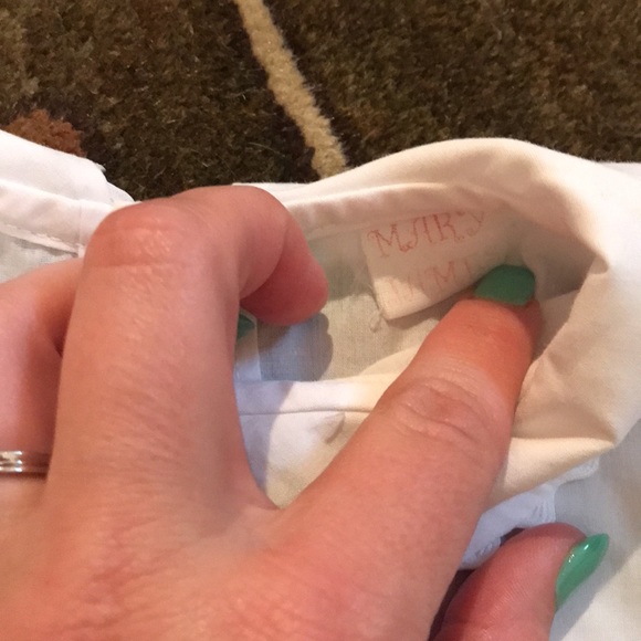 Girls White Collar Top - Picture 4 of 6